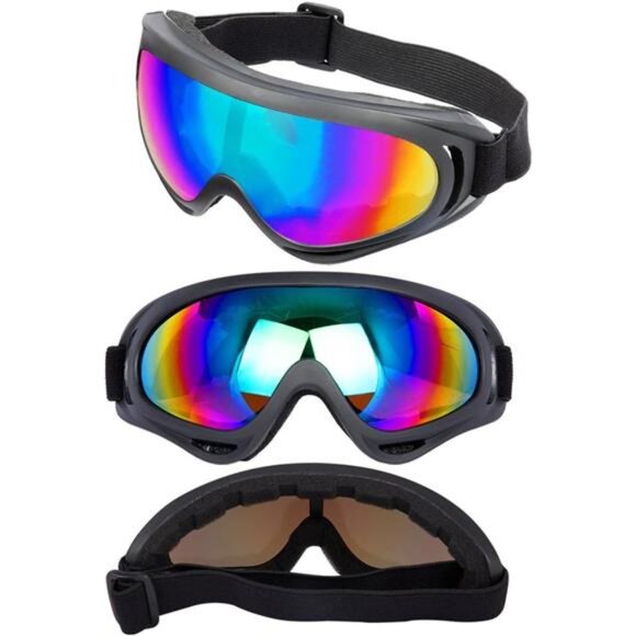 Ski Goggles Pack of 4 Snowboard Motorcycle Tactical Combat Sports Glasses - Picture 2 of 7
